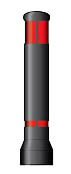2 x bande rétroréfléchissante de 150mm et 2 x bande rétroréfléchissante de 40mm, rouge