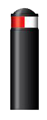 1 x bande rétroréfléchissante de 75 mm, rouge/blanche