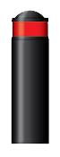 1 x bande rétroréfléchissante de 75 mm, rouge