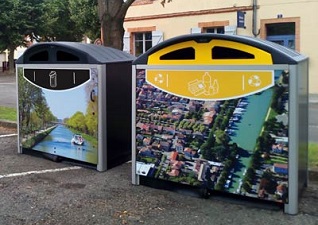 Cache conteneurs poubelles Modus™ pour le tri sélectif déchets à l’extérieur des appartements