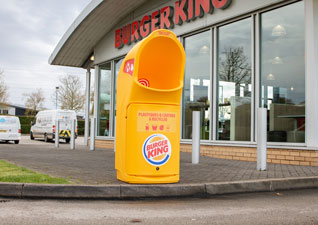 Poubelle-drive d’extérieur Combo Delta™ pour restauration rapide Burger King