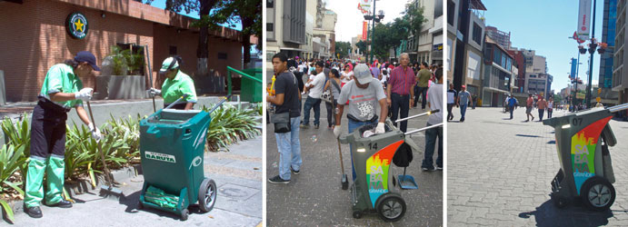 Les chariots de propreté Skippers au Venezuela