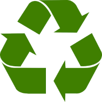 Logo indiquant qu'un article est 100% recyclable à la fin de son cycle de vie.