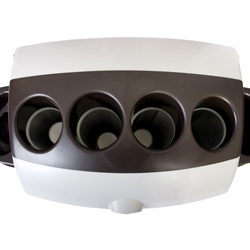 Qu’est-ce que c’est? Ouverture des 4 tubes d’empilage pour gobelets du pôle de collecte de gobelets Nexus 100