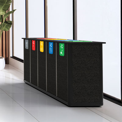 Pôle de tri Origin™ Infinity Penta 350 litres 5 flux de déchets