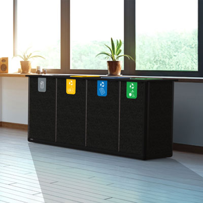 Pôle de tri Origin™ Infinity Quad Slimline 280 litres 4 flux de déchets