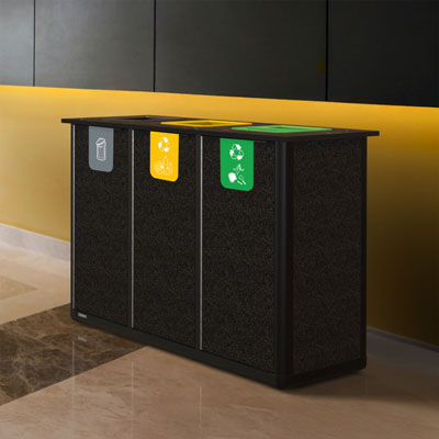 Pôle de tri Origin™ Infinity Trio 210 litres 3 flux de déchets