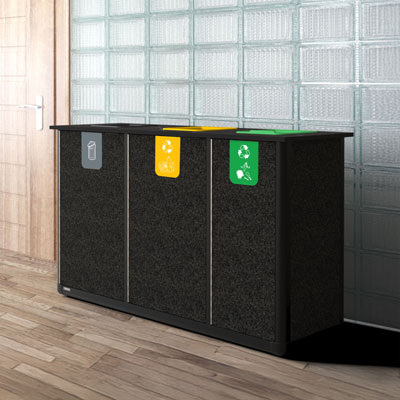 Pôle de tri Origin™ Infinity Trio 290 litres 3 flux de déchets