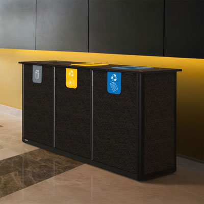 Pôle de tri Origin™ Infinity Trio 330 litres 3 flux de déchets