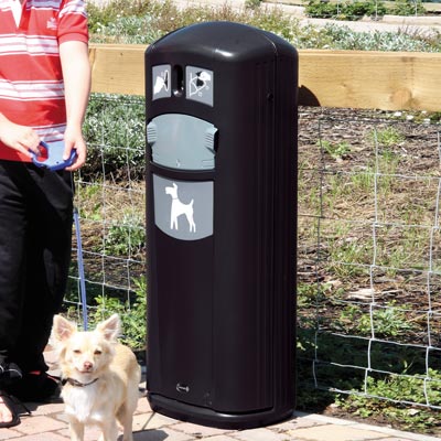 Poubelle de propreté canine Retriever City™ Avec distributeur de sacs pour déjections canines