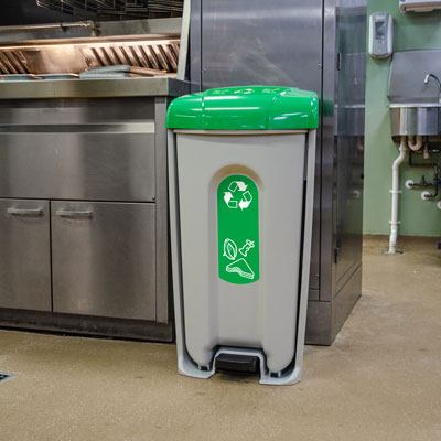 Corbeille pour déchets alimentaires Nexus® Shuttle & Livraison Express Poubelle à pédale pour le tri des déchets alimentaires