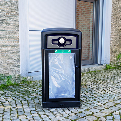 Poubelle de tri Origin™ Vision 110 Vigipirate Fabriquée à partir de matériaux recyclés